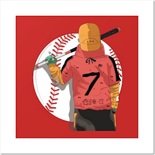 Baseball man Posters and Art